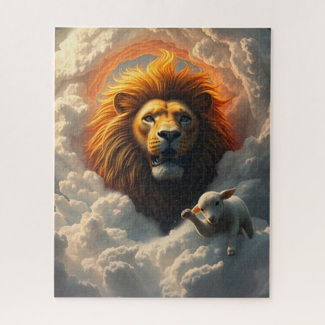 Lion and Lamb Puzzle (Vertical)