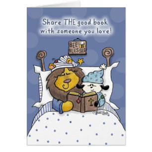 Lion and Lamb Share THE Good Book Card