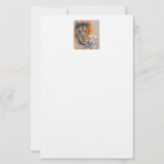 Lion and Lamb Stationery Paper, 5.5" x 8.5"
