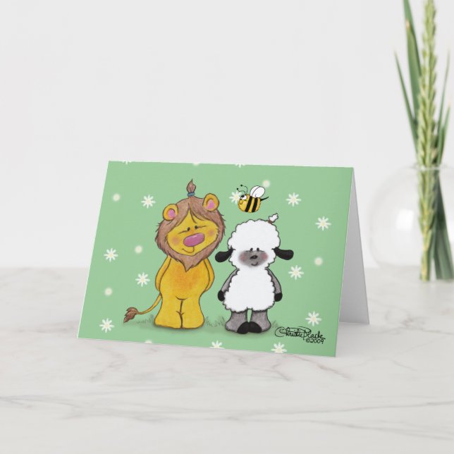 Lion and Lamb True Friends Card (Front)