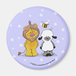 Lion and Lamb True Friends Magnet
