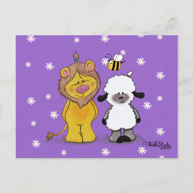 Lion and Lamb True Friends Postcard (Front)
