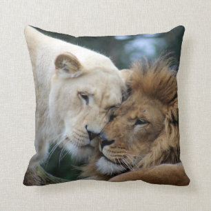 Lion and Lioness Cushion
