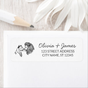 Lion and Lioness Return Address   Label