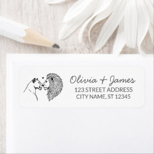 Lion and Lioness Return Address Label