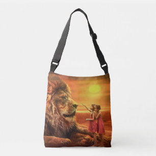 Lion and Little Girls Crossbody Bag