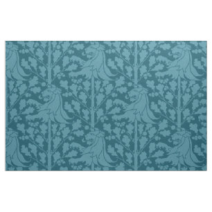 Lion and Oak, Peacock Blue Fabric