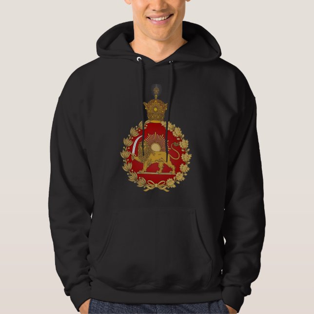 Lion and Sun Emblem – A Royal Persian Legacy Hoodie (Front)
