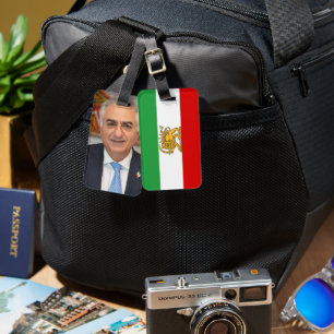 Lion and Sun Flag Reza Pahlavi Travel Luggage Tag