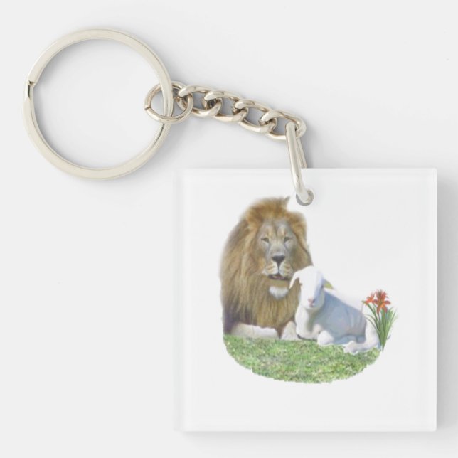 Lion and the Lamb Key Ring (Front)