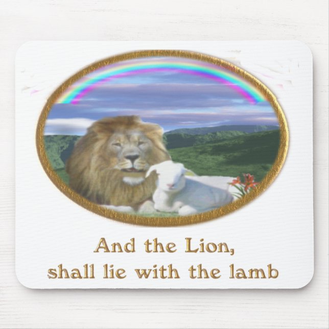 lion and the lamb mousepad (Front)