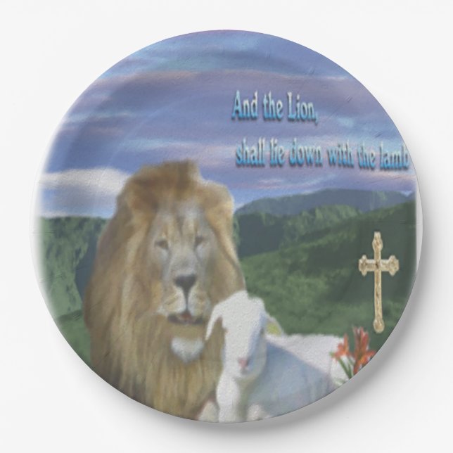 Lion and the Lamb products Paper Plate (Front)