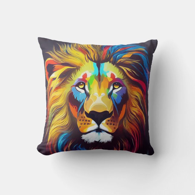 Lion  Animal Discovery Adventure Nature Planet  Cushion (Front)