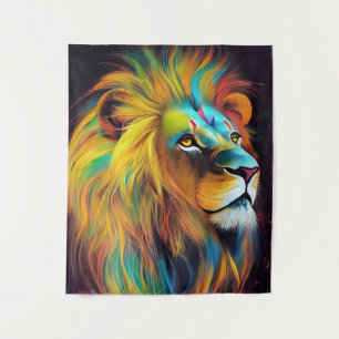 Lion  Animal Discovery Adventure Nature Planet  Tapestry