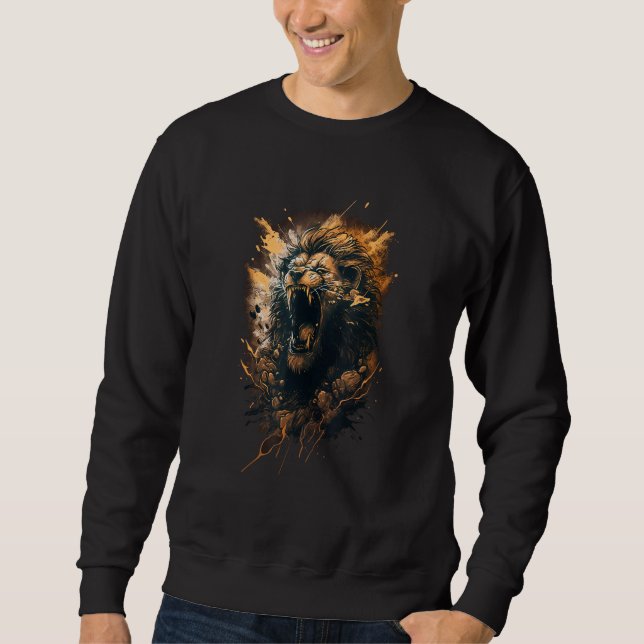 Lion Animal King Sweatshirt (Front)
