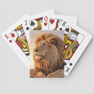 Lion Animal Nature Majestic Wilderness  Playing Cards