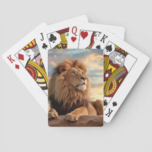 Lion Animal Nature Majestic Wilderness  Playing Cards