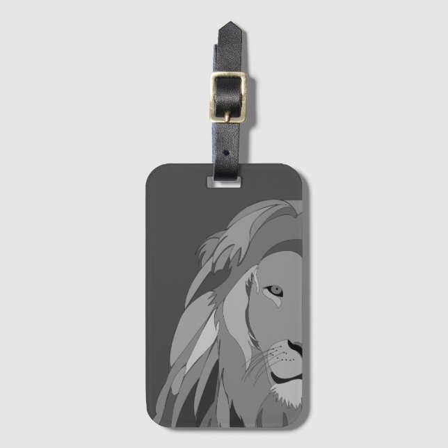 Lion Animal Side View Lion Luggage Tag (Front Vertical)