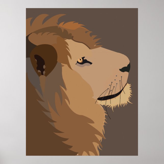 Lion Animal Wildlife King Of The Jungle Poster (Front)