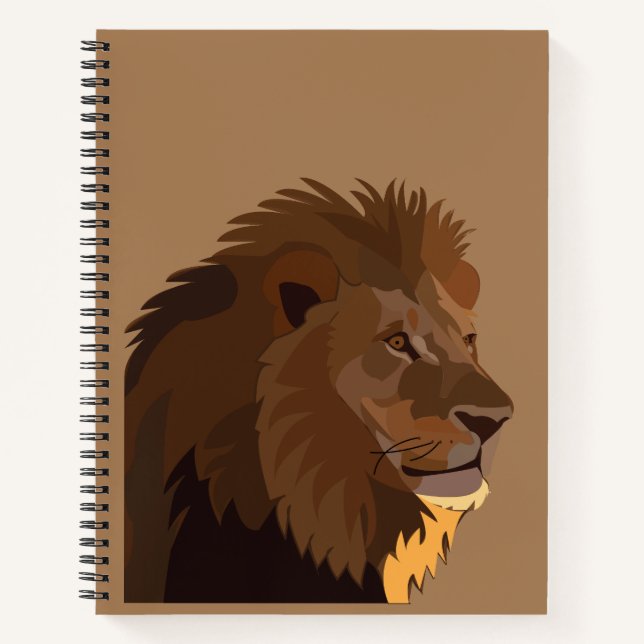 Lion Animal Wildlife Lion Notebook (Front)