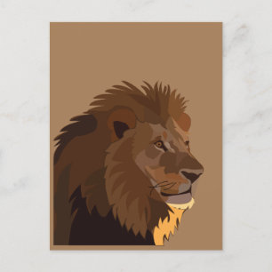 Lion Animal Wildlife Postcard