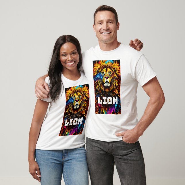 Lion Art Colour Splash, summer gift for men T-Shirt (Unisex)