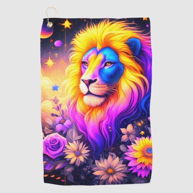Lion Art Golf Towel (Front)