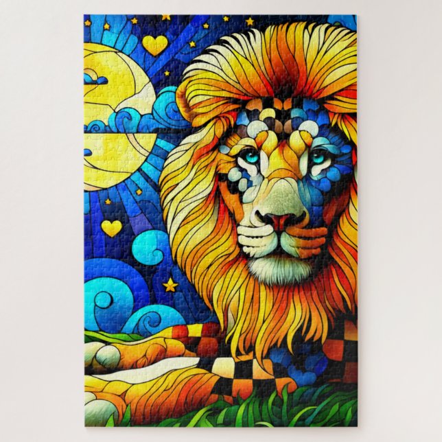 Lion Art Jigsaw Puzzle (Vertical)