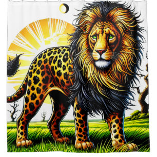 Lion Art Shower Curtain