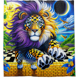 Lion Art Shower Curtain