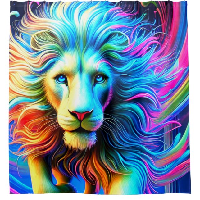 Lion Art Shower Curtain (Front)