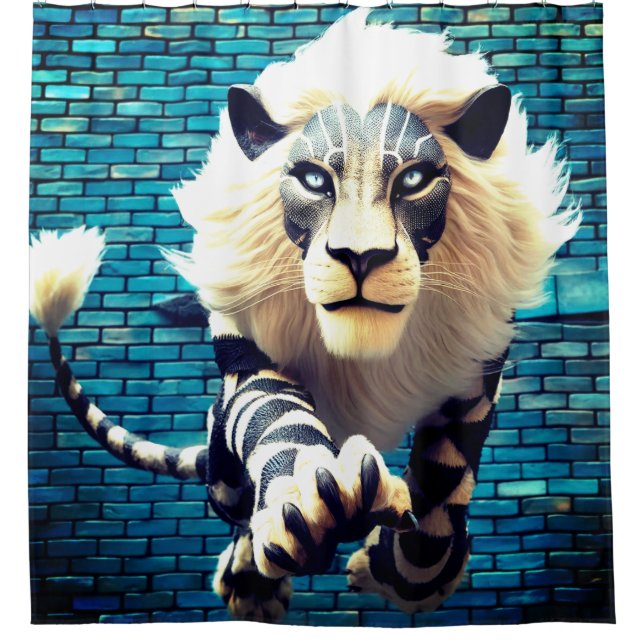 Lion Art Shower Curtain (Front)