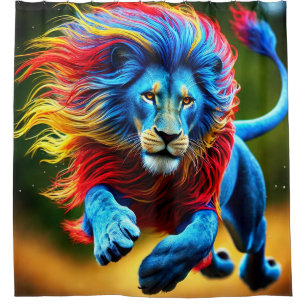 Lion Art Shower Curtain