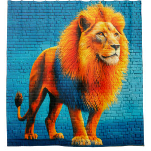 Lion Art Shower Curtain