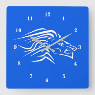 Lion Art Square Wall Clock