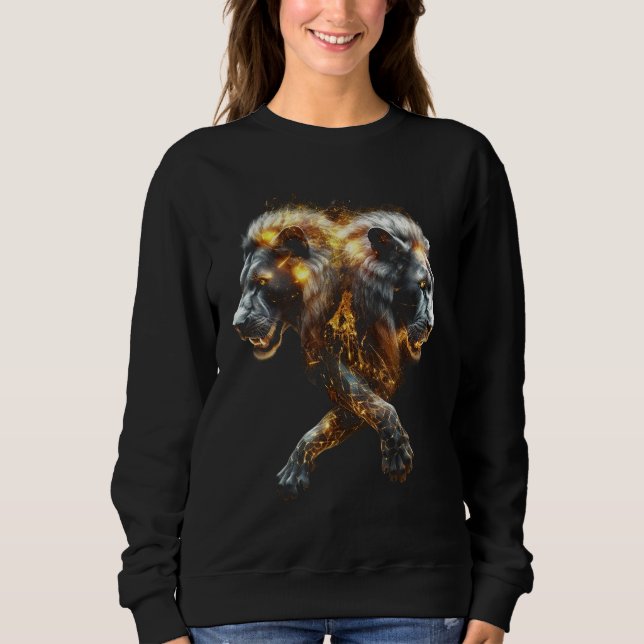 Lion Artwork  Art Animal Lion Sweatshirt (Front)