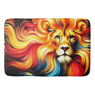 Lion Artwork Bath Mat