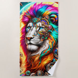 Lion Artwork Beach Towel