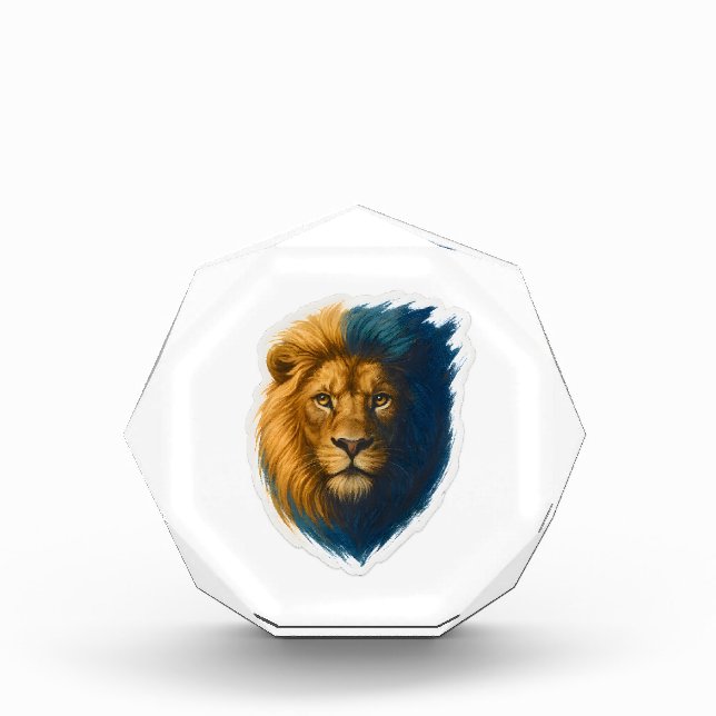 Lion Artwork – Bicolor Photo Block (Front)