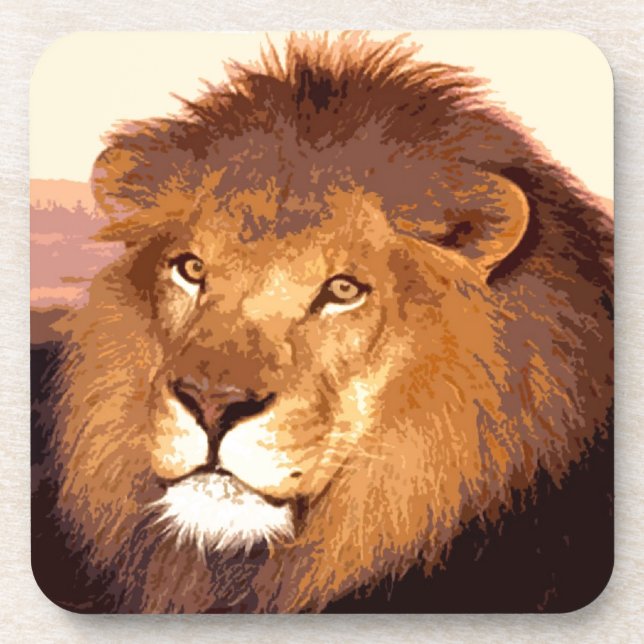 Lion Artwork Coaster (Front)