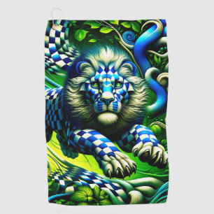 Lion Artwork Golf Towel