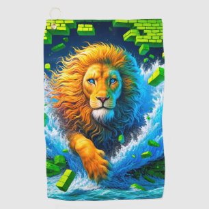 Lion Artwork Golf Towel
