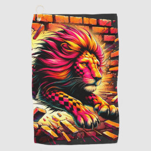 Lion Artwork Golf Towel