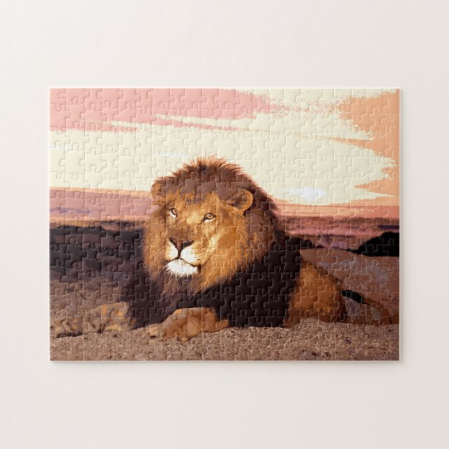 Lion Artwork Jigsaw Puzzle (Horizontal)