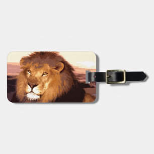 Lion Artwork Luggage Tag