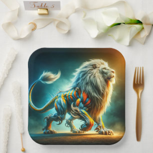 Lion Artwork Paper Plate