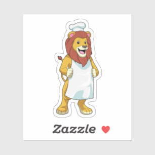 Lion as Cook with Chef hat & Cooking apron