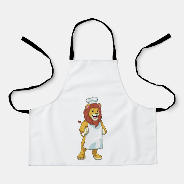 Lion as Cook with Chef hat & Cooking apron (Front)