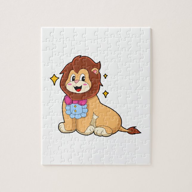 Lion as Gentleman with Tie.PNG Jigsaw Puzzle (Vertical)
