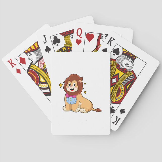 Lion as Gentleman with Tie.PNG Playing Cards (Back)